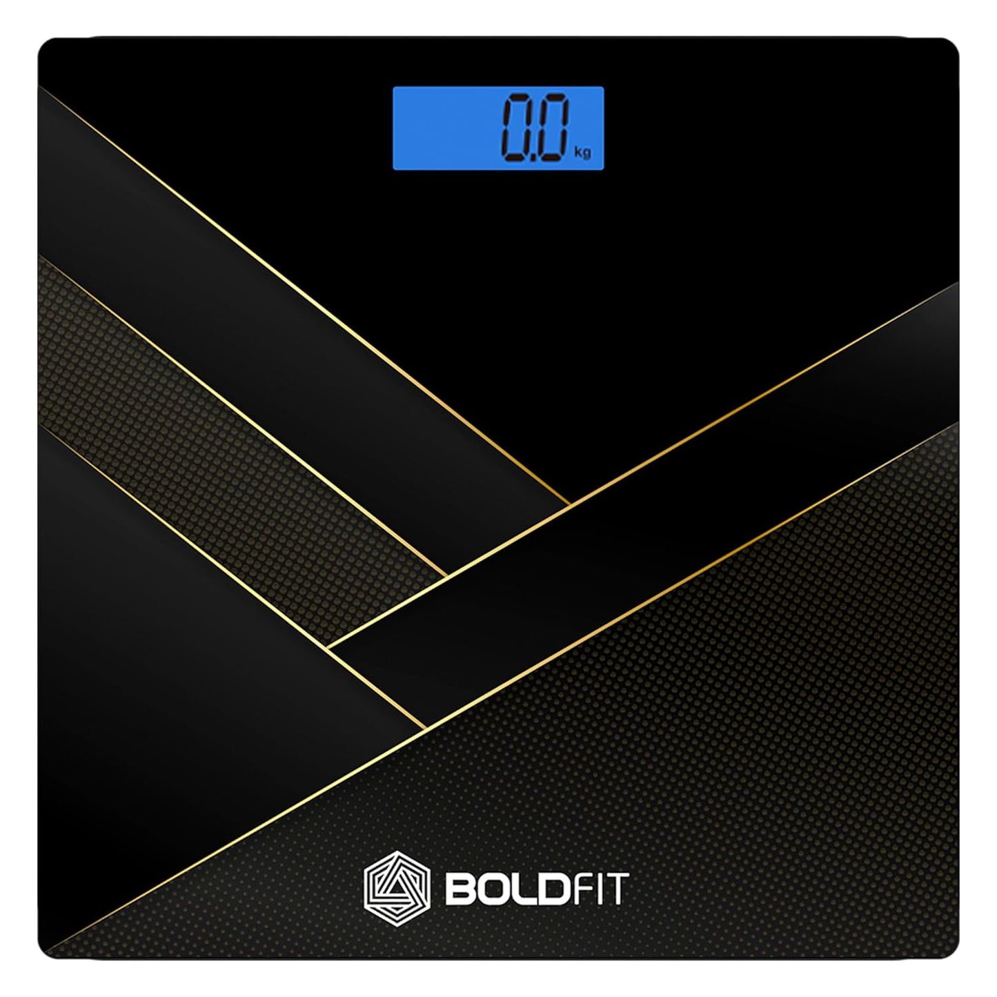 Boldfit Weight Machine for Body Weight Weighing Machine Digital Bathroom Scale for Human Body Weight Measurement Extra Thick Weighing Scale for Home with Large LCD Display 36Months Warranty-BlackGold