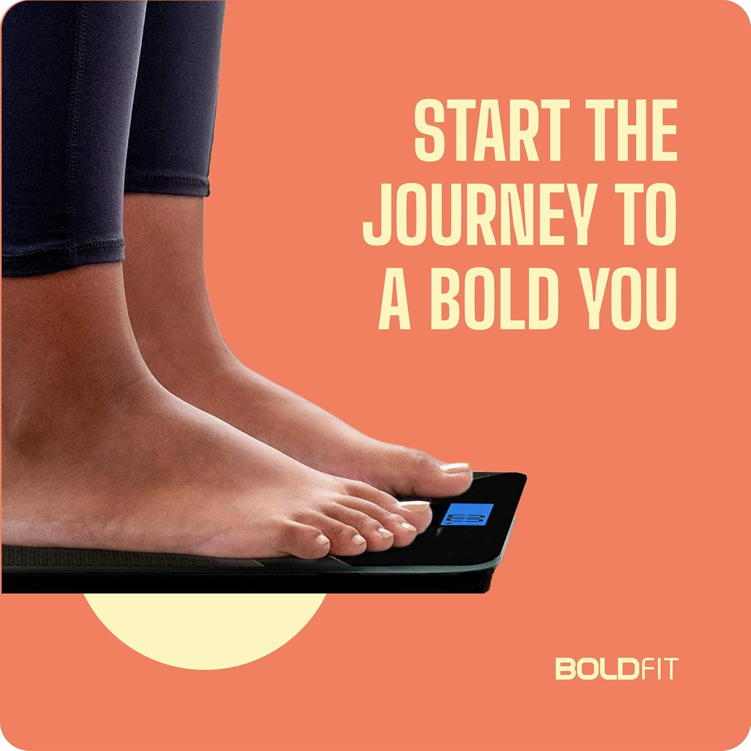 Boldfit Weight Machine for Body Weight Weighing Machine Digital Bathroom Scale for Human Body Weight Measurement Extra Thick Weighing Scale for Home with Large LCD Display 36Months Warranty-BlackGold